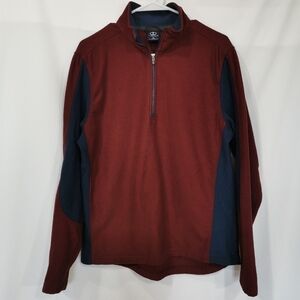 Lands' End Burgundy and Navy 1/4 Zip Thermal Sweater - Sz M Open To Offers